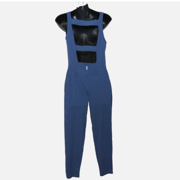 Free People Movement Size Small Never Better One Piece Jumpsuit Open Back NEW - Picture 4 of 5